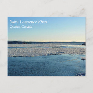Saint Lawrence River in Winter, Quebec, Canada Postcard