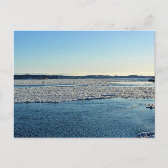 Saint Lawrence River in Winter, Quebec, Canada Postcard (Front)