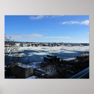 Saint Lawrence River in Winter, Quebec, Canada Poster