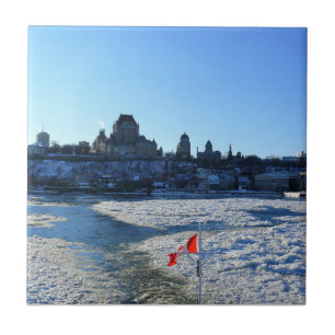 Saint Lawrence River & Old Quebec City, Quebec Ceramic Tile