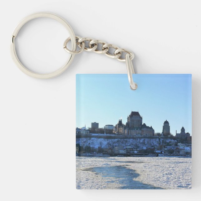 Saint Lawrence River & Old Quebec City, Quebec Key Ring (Front)
