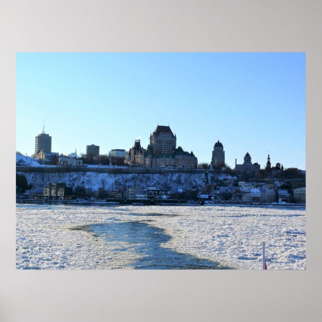Saint Lawrence River & Old Quebec City, Quebec  Poster (Front)