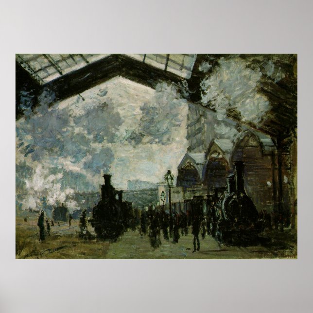 Saint Lazare Station by Claude Monet Poster (Front)