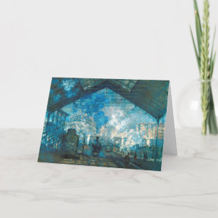 Saint Lazare Train Station by Claude Monet Card