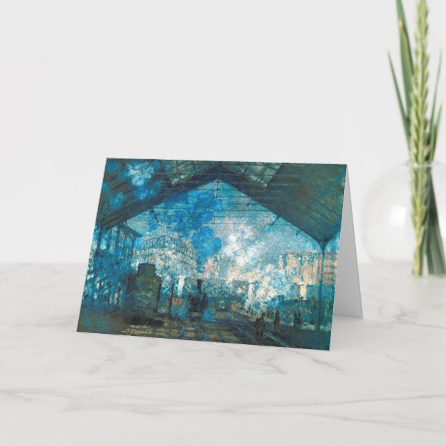 Saint Lazare Train Station by Claude Monet Card (Front)