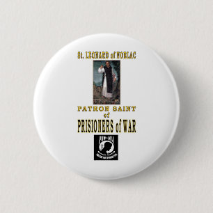 SAINT LEONARD of NOBLAC 6 Cm Round Badge