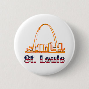 Saint Louis Arch 6 Cm Round Badge