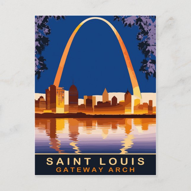 Saint Louis, Gateway Arch, Travel Postcard (Front)