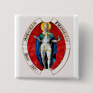 Saint Louis IX King of France 15 Cm Square Badge