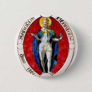 Saint Louis IX King of France 6 Cm Round Badge