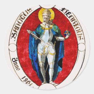 Saint Louis IX King of France Classic Round Sticker