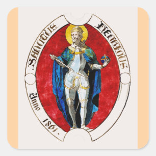 Saint Louis IX King of France Square Sticker