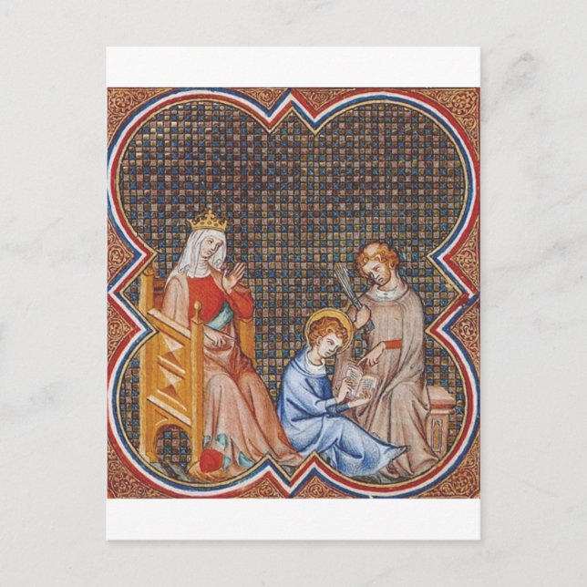 Saint Louis IX of France Holiday Postcard (Front)