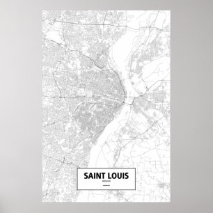 Saint Louis, Missouri (black on white) Poster