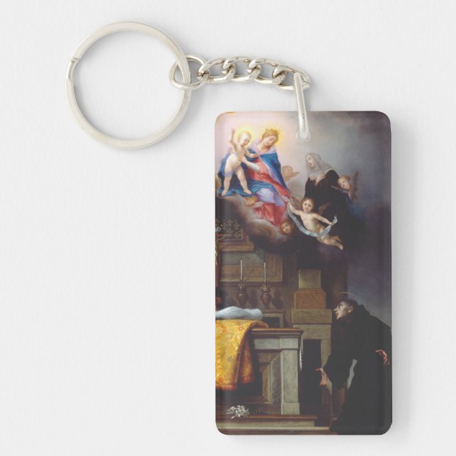 Saint Louis of Toulouse Heavenly Inheritance Art Key Ring (Front)