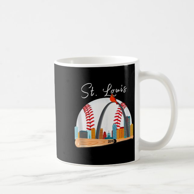 Saint Louis Red Cardinal New Skyline Ball Design T Coffee Mug (Right)