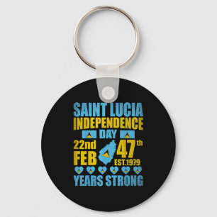 Saint lucia 47th independence day lucian pride st key ring