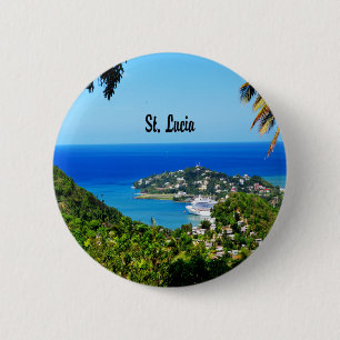 Saint Lucia 6 Cm Round Badge