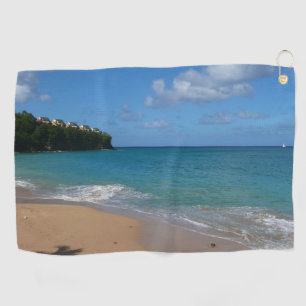 Saint Lucia Beach Tropical Vacation Landscape Golf Towel