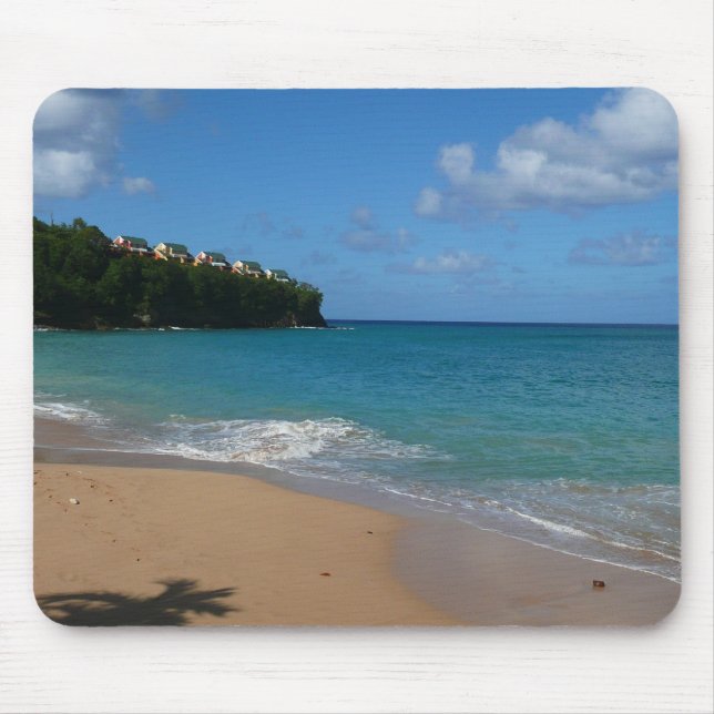 Saint Lucia Beach Tropical Vacation Landscape Mouse Pad (Front)