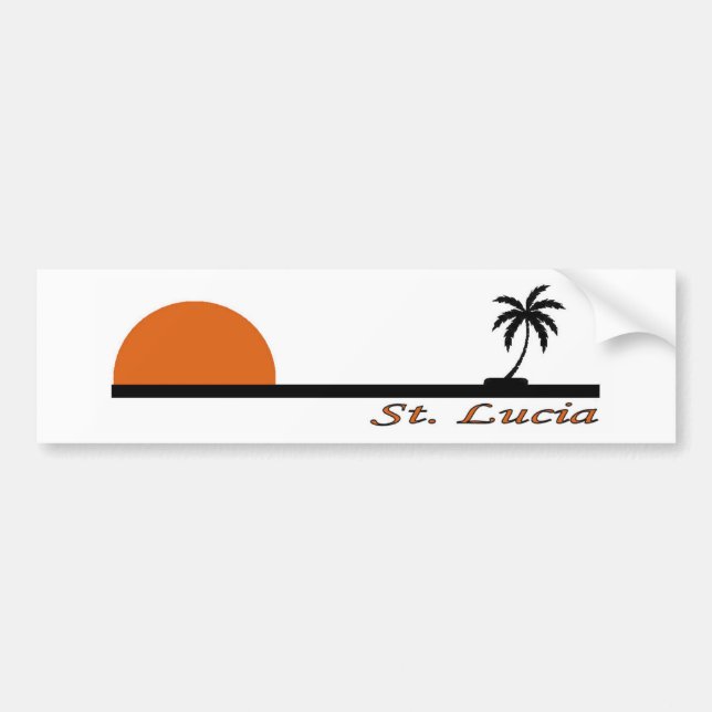 Saint Lucia Bumper Sticker (Front)