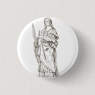 Saint Lucia by Bernardino Luini 3 Cm Round Badge