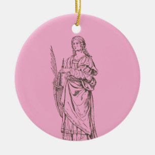 Saint Lucia by Bernardino Luini Ceramic Ornament