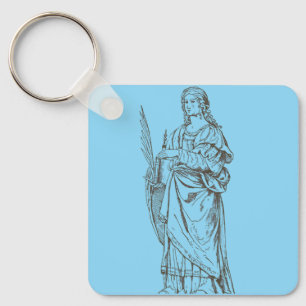 Saint Lucia by Bernardino Luini Key Ring