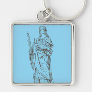 Saint Lucia by Bernardino Luini Key Ring