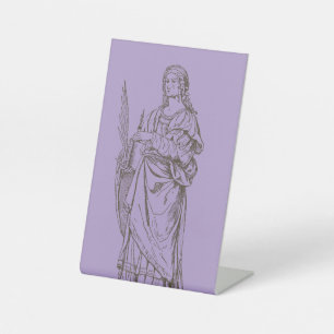 Saint Lucia by Bernardino Luini Pedestal Sign