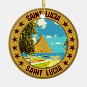 Saint Lucia Ceramic Ornament