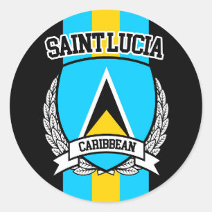 Saint Lucia Classic Round Sticker