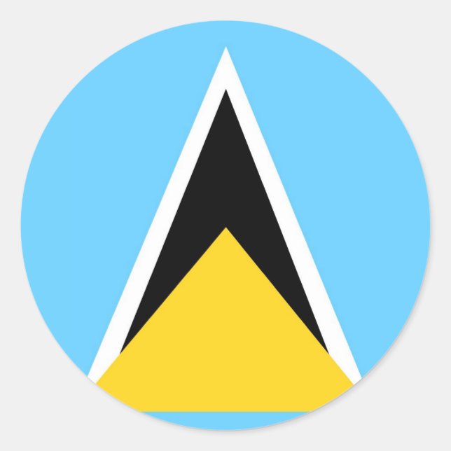 Saint Lucia Classic Round Sticker (Front)