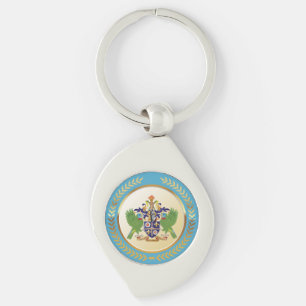 Saint Lucia Coat Of Arms Key Ring