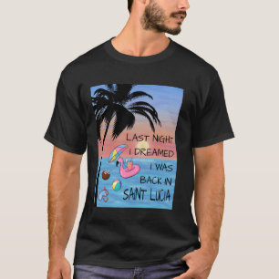 Saint Lucia Dream Flamingo Adventure Memories Vaca T-Shirt