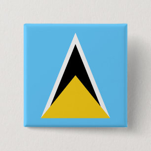 Saint Lucia  Flag 15 Cm Square Badge