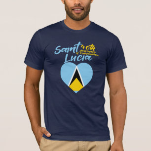 Saint Lucia Flag 40th Independence Day T-Shirt
