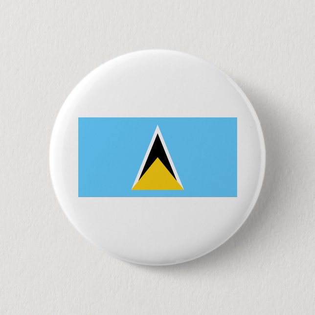 Saint Lucia Flag 6 Cm Round Badge (Front)