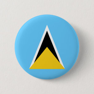 Saint Lucia Flag 6 Cm Round Badge