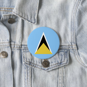 Saint Lucia flag 7.5 Cm Round Badge