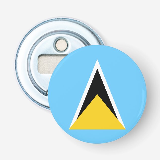 Saint Lucia Flag Bottle Opener (Front)
