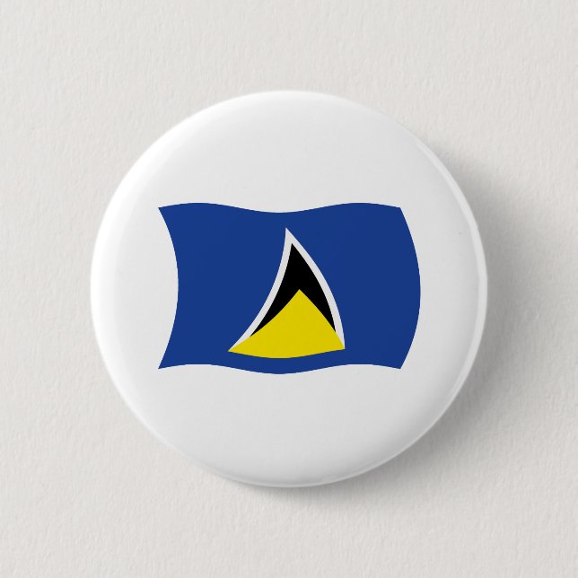 Saint Lucia Flag Button (Front)