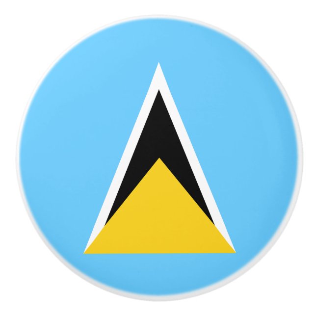 Saint Lucia Flag Ceramic Knob (Front)
