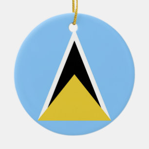 Saint Lucia flag Ceramic Ornament