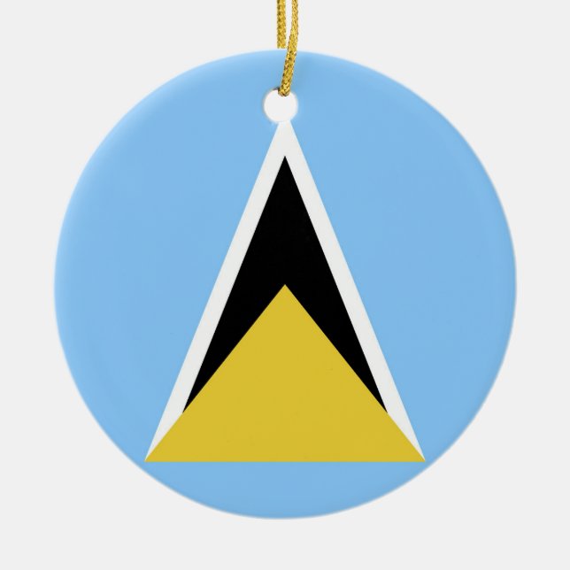 Saint Lucia flag Ceramic Ornament (Front)