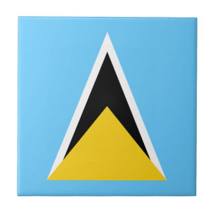 Saint Lucia Flag Ceramic Tile