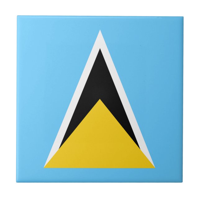 Saint Lucia Flag Ceramic Tile (Front)
