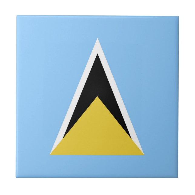 Saint Lucia flag Ceramic Tile (Front)