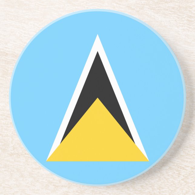 Saint Lucia Flag Coaster (Front)