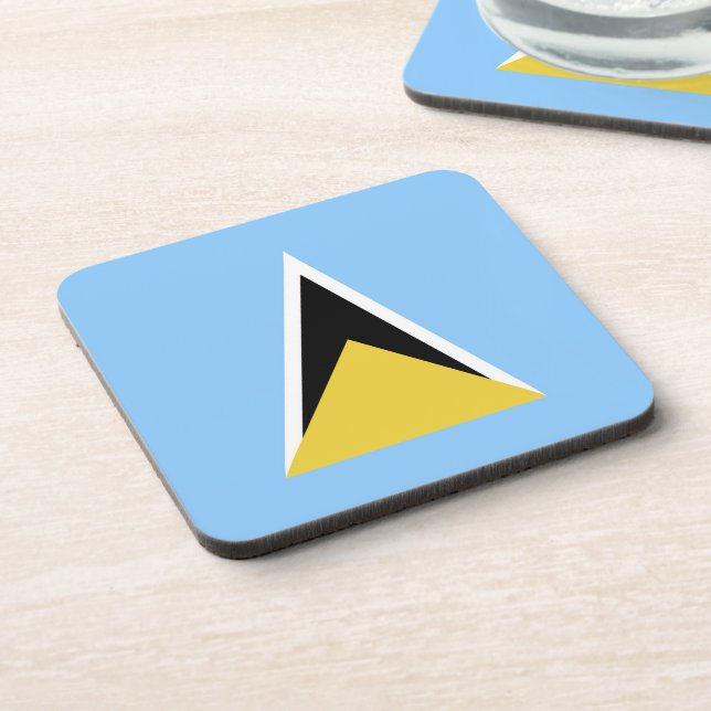 Saint Lucia flag Coaster (Left Side)